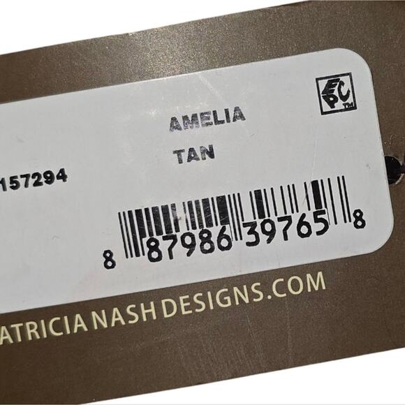 Patricia Nash Amelia Tan Tooled‎ Leather Whipstitch Western Belt Small NWT